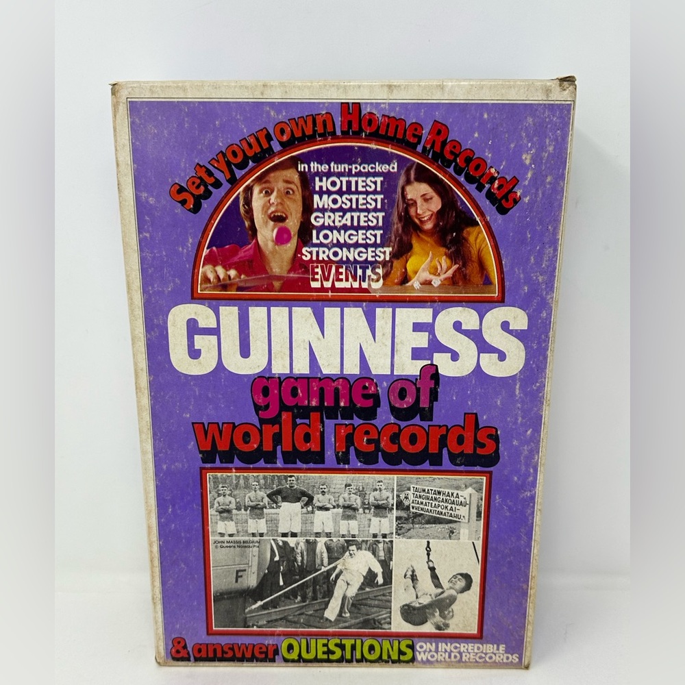 Vintage 1975 Parker Brothers Guinness Game of World Records Complete!! E5